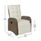 Flash Furniture Nemo Indoor/Outdoor Patio Wicker Rattan Recliner Lounge Chair w/Flip up Side Table, Beige and Brown LTS-0422-BG-BR-GG - alternate 8